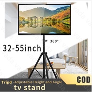 Tripod Bracket 32-55 Inch Universal Tv Stand Standing Rack Liftable Rotating Adjustable Portable Perforation-Free Tv Brackets