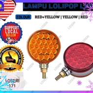 LOSERI PREMIUM Truck Lolipop Light Led Lorry 12v 24v Round Yellow Red Lampu Lolipop Led Merah Kuning Aksesori Lori Truck