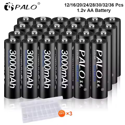 12/16/20/24//28/30/32/36pcs 1.2V AA Rechargeable Batteries 3000mAh Ni-MH AA Rechargeble Battery