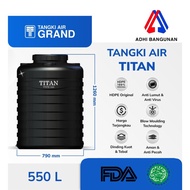 tangki toren air titan 500 liter garansi 25 tahun