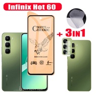 For Infinix Hot 60 Ceramic Frosted Soft Film Infinix Hot 60i Hot 60 Pro Screen Protector 3 in 1 Came