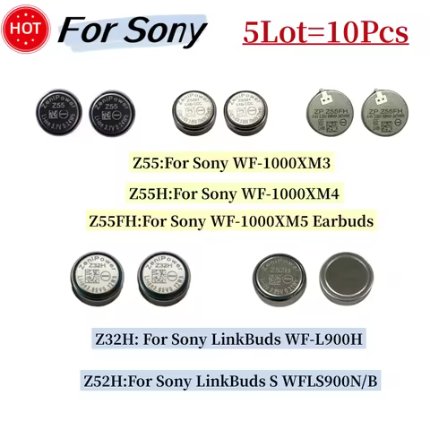 2-10PCS Battery For Sony WF-1000XM3 WF-1000XM4 WF-1000XM5 WF-L900H LinkBuds S WFLS900N/B Z52H Z55H Z