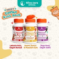 Olive Care Paket Vitamin Kucing Combo MASALAH KULIT KOMPLIT DEWASA Basmi Jamur dan Pertumbuhan Bulu