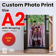 Frame Gambar Siap Printing Saiz A2 Custom Gambar Sendiri Gambar Raya, Perkahwinan, Pertunangan Foto 