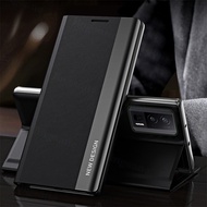 HP Casing Xiaomihp poco F5/poco F5 Pro Flip Phone Case Business Bracket Leather Protection Plating S