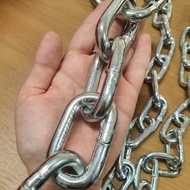 โซ่เหล็กชุบกัลวาไนซ์ 3mm / 4mm / 5mm / 6mm / 8mm  แบ่งจำหน่ายเป็นเมตร ยกกระสอบ50kg ใช้ล่ามของ ใช้ในง