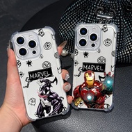 Venom Ironman Funny Marvel Deadpool Clear Phone Case For Samsung A57 A37 A56 5G A55 A54 A53 A17 A16 
