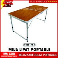 Meja Lipat Portable / Meja Lipat Koper / Meja Laptop Lipat Portable / Meja Lipat Belajar / Meja Kerja PROMO!!! Uk 120cm x 60cm Kaki Bulat dengan  Rangka Terbuat Dari Alumunium-COD