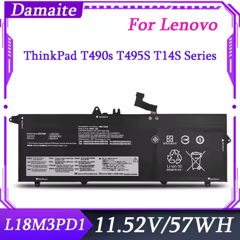 L18M3PD1 L18C3PD2 57WH Laptop Battery For Lenovo ThinkPad T14S T490S T495S Series L18L3PD1 L18C3PD1