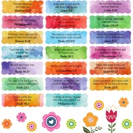 200 Pieces Scripture Inspirational Colorful Bible Verse Stickers Christian Planner Religious Motivat