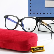 Classic Retro Black Frame Glasses Strap LOGO Glasses Frame Flat Glasses Influencer Plain Glasses Fra