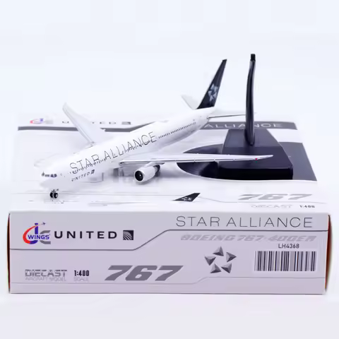 LH4368 Alloy Collectible Plane Gift JC Wings 1:400 United Airlines "StarAlliance" Boeing 767-400ER D