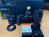 Nikon Z30連18-140 kit set, 24 f1.7, 2電1充