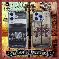 CH Leopard Print Patch Label Electroplated Photo Frame Phone Case Suitable For IPhone17 17AIR 17PM 1