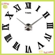 Canli Tự làm 3D Đồng hồ treo tường chữ số La Mã kích thước lớn gương bề mặt sang trọng lớn nghệ thuậ