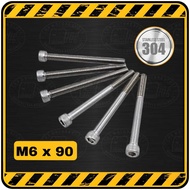 STAINLESS L-BOLT M6 X 90 M6x90 EQUIVALENT TO 10 KEY BOLT 90 MM LENGTH 9 CM