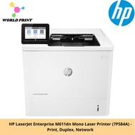 HP LaserJet Enterprise M611dn Mono Laser Printer (7PS84A) - Print, Duplex, Network