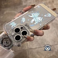 Cartoon Butterfly Four-corners Phone Case For iQOO Z11 Z10 Z10R Z10X Z9 Turbo Z9X Z9S Z8 Z8X Z7 Z7X 