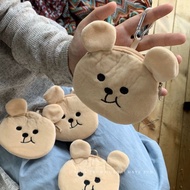 PINKY ROW - Cute Clumsy HIDDEN LOVE Teddy Pouch - Small Pouch - Coin Purse - Coin Holder - Coin Pouc