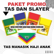 Tas manasik haji anak TK PAUD RA + Slayer CUSTOM LOGO
