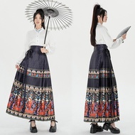 New Chinese Style Chinese Style Horse Face Skirt Daily Wearable Hanfu Pleated Skirt One Piece Skirt