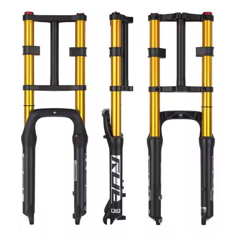 Bolany Double-shouldered Snow Fork,20''*4.0 Tire, 160MM Stroke, Mg+Al Alloy,28.6mm Steerer, Shoulder