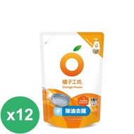 橘子工坊 去油淨味碗盤洗滌液洗碗精補充包500ml*12包/箱