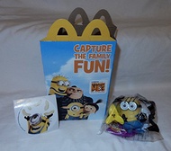 McDonald's 2017 "Despicable Me 3" Happy Meal Toy #1 Banana Launcher Minion + Happy Meal (Gift) Box +