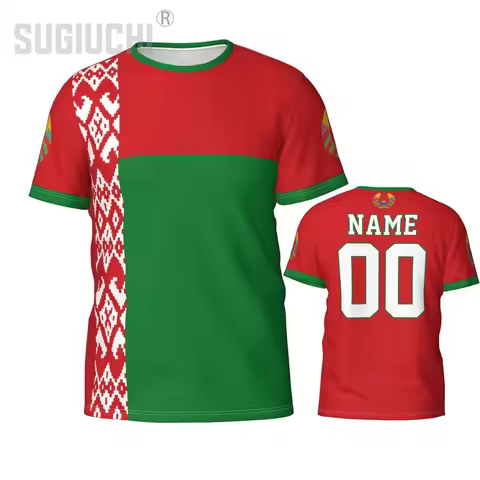 Custom Name Number Belarus Flag Emblem 3D T-shirts For Men Women Tees team Clothes Soccer Football F