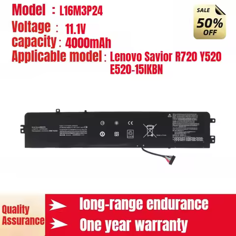 L16M3P24 L14S3P24 new Lenovo notebook battery, suitable for Lenovo Savior R720 Y520 E520-15IKBN lith
