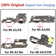 Original For Xiaomi Mi A1 A2 lite A3 5X 6X CC9E USB Power Charging Connector Plug Dock Port Mic Flex
