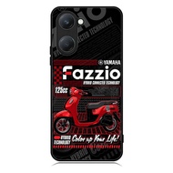 Fazzio Red ST0121 Casing hp Vivo V50 Lite V50 V40 Lite Y18 Y28 Y29 iQoo Z9x 4G 5G Hybrid Case