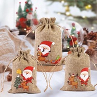 6Pcs Santa Claus Cotton Bags Merry Christmas Candy Bags 0Goodie Packaging  Bags Christmas Gift Ideas Party Needs Party Supplies Happy New Year 2024 Christmas Decoration