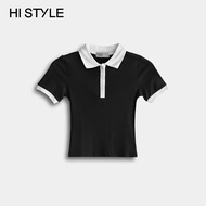 HI STYLE Women Short Sleeve Polo - Black - FVG610380 / Baju Lengan Pendek - Hitam