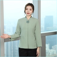 In sock Chinese Cleaning Work Clothes Long Sleeve Womens Suit Hotel Restaurant Hotel Hotel Autumn A
