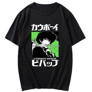 Classic Japanese Anime Cowboy Bebop Tshirt Short Sleeve Man Hip Hop T-shirt Spike Spiegel Print T Sh