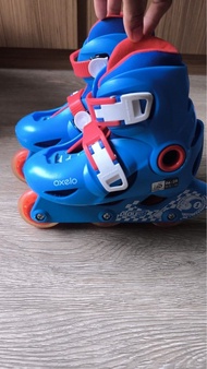 Oxelo Play 3 兒童溜冰鞋 藍色一套連頭盔護膝