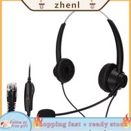 Zhenl H360D‑RJ9MV RJ9 Office Headset Binaural Telephone With Adjustable Spea