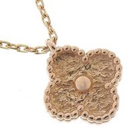 Pre-owned Van Cleef & Arpels Sweet Alhambra necklace in 18k pink gold, made in France, featuring a c