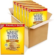 Wheat Thins Original Whole Grain Wheat ers, Family Size, 6-14 Ounce Boxes (Pack of 6)