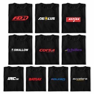 KATUN FDR AELOUS ASPIRA SWALLOW CORSA ACHILLES IRC BATTLAX FALKEN Tire T-Shirt 24s Combed Cotton Pre