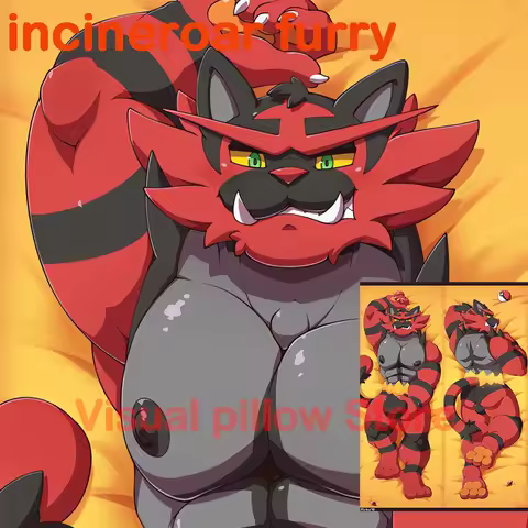 Dakimakura anime incineroar furry Double-sided Print Life-size body pillows cover Adult pillowcase