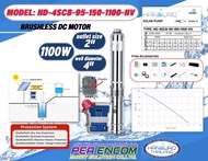 HANDURO ปั๊มบาดาลโซล่าเซลล์ 1100W 2นิ้ว น้ำ 8Q รุ่น HD-4SC8-95-150-1100-High Voltage Max Head 95 เมต