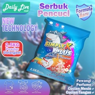 Daily Live SIMPLY K PLUS perfume detergent powder sabun dobi malaya Aroma Flora 2.5kg laundry EXCELL