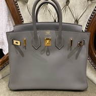 HERMES birkin 25 積雨雲灰 OL 金釦 B刻 2023年抱出