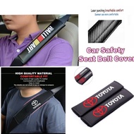 [NEW] 2pcs Car Safety Seat Belt Cover Proton Perodua MUGEN TRD RALLIART RECARO Carbon Fibre sponge sholder pad comfort