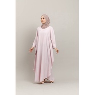 Baju Kaftan PASTEL PINK Murah Jubah Umrah Muslimah Moden Abaya Dress Anti Kedut Plus Size  [READY ST