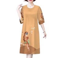 daster indonesia baju daster indonesia baju tidur indonesia Gaun dicetak ibu-ibu usia tengah-tengah 