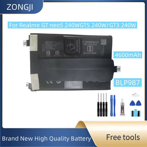 New Battery BLP987 4600mAh Battery For Realme GT neo5 240W GT5 240W / GT3 240W Mobile Phone Batterie