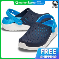 Crocs(ครอคส์) | รองเท้าแตะเด็ก LightRide Clog Kid Boys Girls Toddler Sandals 205964-462 สีกรมท่า
